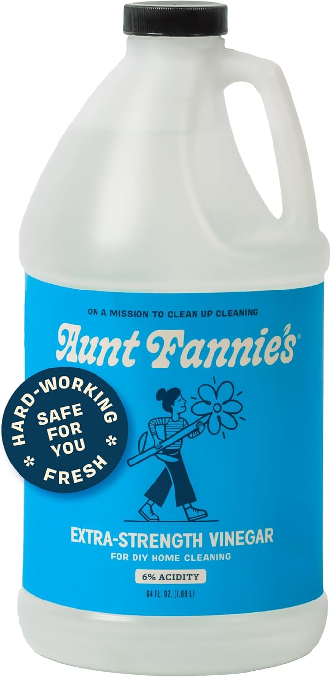 Aunt Fannie's Extra Strength Cleaning Vinegar, 64 Ounce, Multipurpose Household Cleaner, No Added Scents, Dyes, or Other Additives