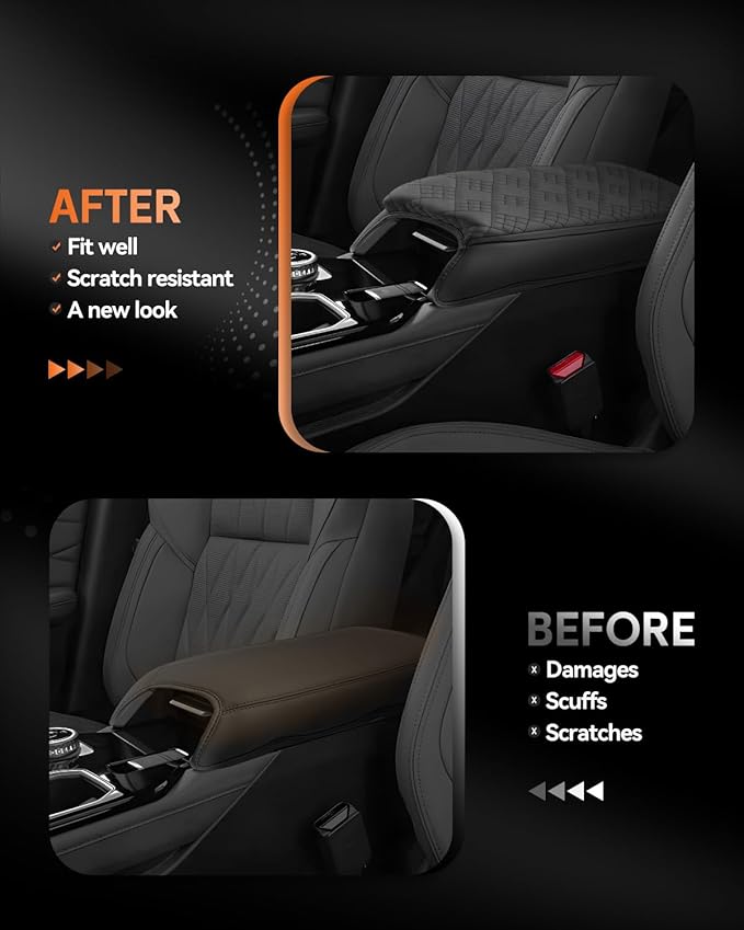 CDEFG for 2025 2026 Mitsubishi Outlander Center Console Cover Armrest Box Cover for Outlander Accessories Console Arm Rest Protector - FIT Fuel-Powered Model Thickened