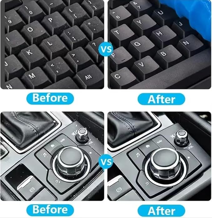 Generic Universal Super Clean Gel Car Detailing Automotive's Dust & Dirt Deep Cleaning Car Crevice Cleaner Air Vent Interior Removal Putty Cleaning PC Laptop Keyboard Cleaner Cameras 160g