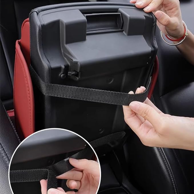 Car Armrest Pad for Ford Bronco Sport (CX430) 2021 2022 2023 2024 2025 2026 Leather Armrest Box Mat Center Console Cushion Pad Universal Armrest Seat Box Cover Protector,Black