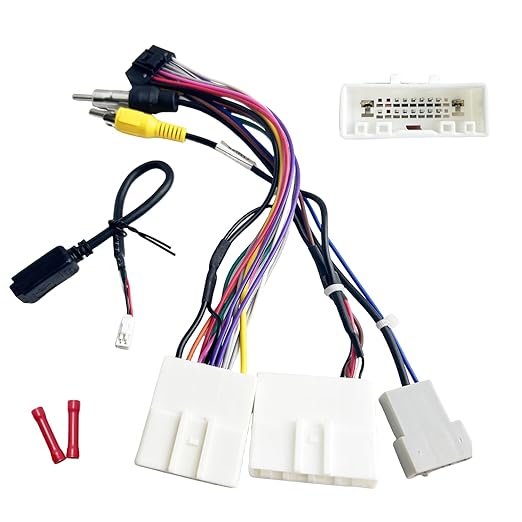16Pin ISO Aftermarket Radio Harness Adapter for Nissan 2010-2017 with Radio Antenna Adapter, 16Pin Android Car Stereo Wiring Harness with Reverse Cable for Xterra Altima Titan Rogue