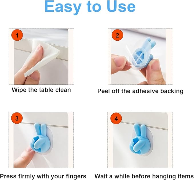 12Pcs Silicone Cord Holders, Thumbs Up Wall Hook for Keys Cord Organizer, Self Adhesive Cable Clips Hooks, Cool Office Gadgets for Desk Stuff