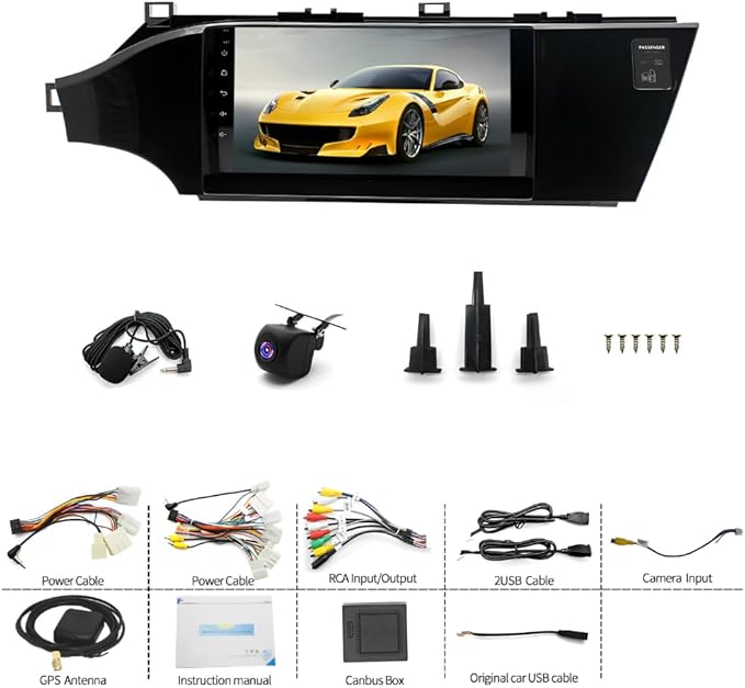 Car Stereo for Toyota Avalon 2013 2014 2015 2016 2017 2018 9in Android 13 GPS Navi 2+32G for CarPlay Wireless Android Auto Car Radio w/Bluetooth WiFi FM/RDS SWC Mirror Link + AHD Backup Camera