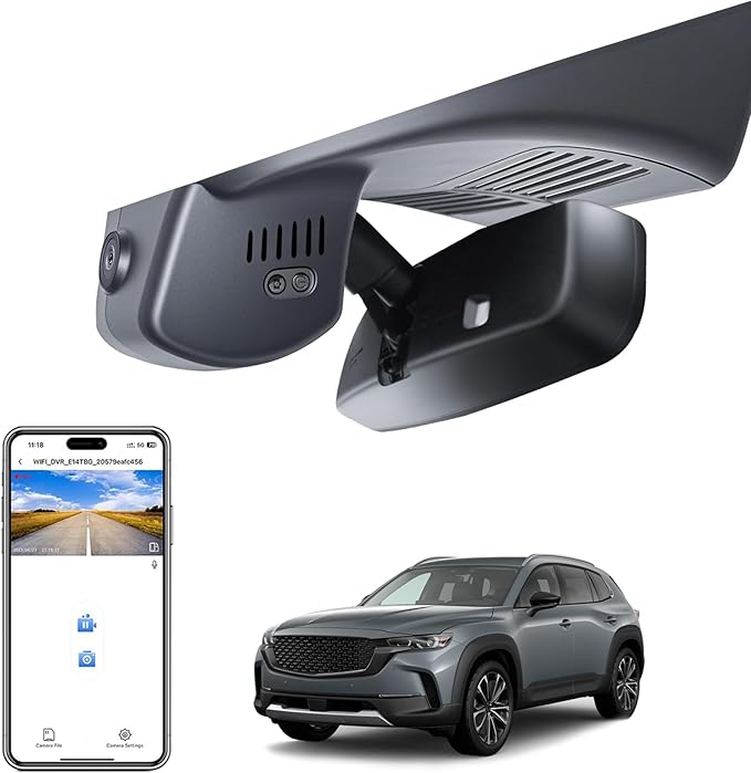 Mangoal 4K Dash Cam Custom fit for Mazda CX-50 2025 2026(Model B), UHD 2160P Video, Free App & WiFi, 64GB Card