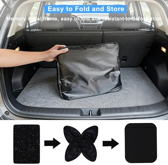 Car Sunroof Compatible with Volvo C40(Not for XC40) 2021-2023, Foldable Glass Roof Sunshade with Storage Bag, Sunshade Roof Heat Insulation Sun Protection Interior