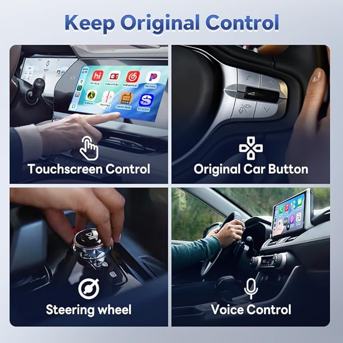 Carlinkit Wireless CarPlay/Android Auto Adapter - 2026 Mini Ultra Compatible with Factory Wired CarPlay/Android Auto Car, USB-A/C Plug & Play, 5.8GHz Dongle, Auto-Connect, OTA Upgrade