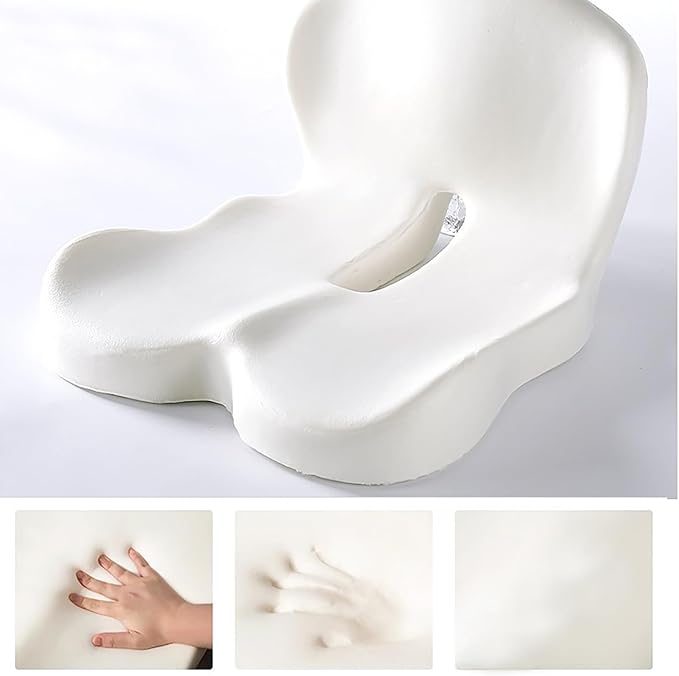 Back and Seat Cushion, Car Seat Cushion for Cars with Lumbar Support,Seat Cushion for Truck Driver, Ergonomic Memory Foam Non Slip Seat Skin with Back Support for Office Chair, Car Seat (E Type)