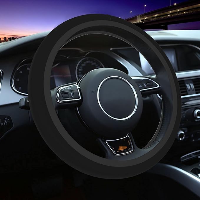 Custom Steering Wheel Cover - Personalized Anti Slip Car Wheel Protector - Add Your Image Text Universal 15 Inch Fit Suit For Cars, Truck, Suv, Trailer (Custom, One Size)