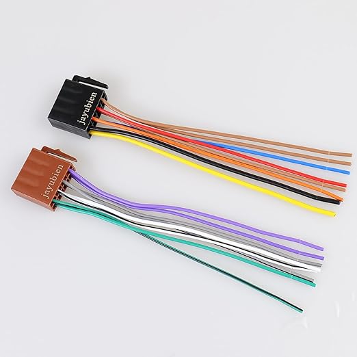 Car Radio Stereo Wiring Harness Adapter,16Pin ISO Radio Wire Harness with Butt Connector Replacement Cable for Aftermarket Car CD DVD Head Unit Player