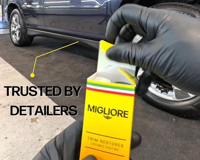 Migliore Back to Black Ceramic Trim Restorer: Long Term Protectant Kit to Restore Interior or Exterior Trim