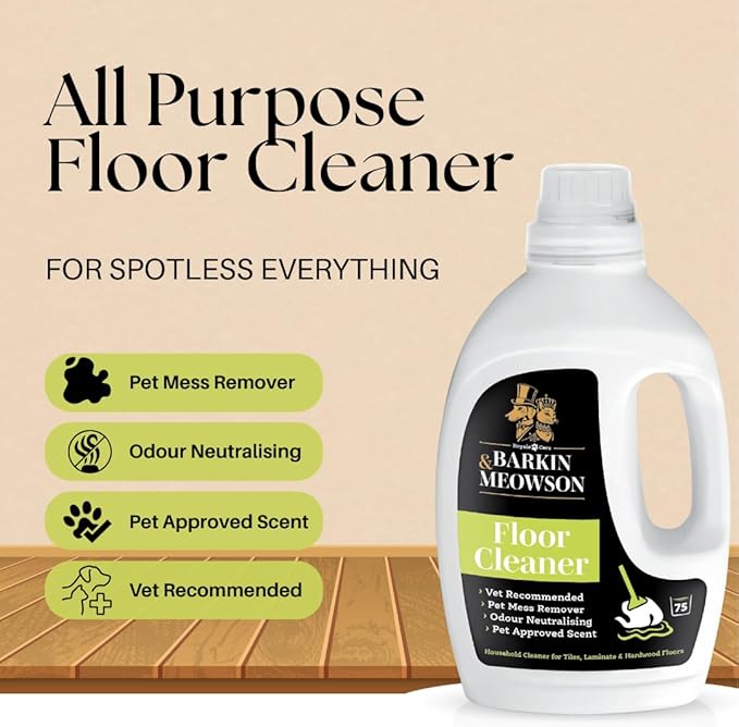 Barkin & Meowson Odor Neutralizing Floor Cleaner 1.5 Litre / 50.72 fl.oz. - Odor Neutralizing and Pet Friendly Scent