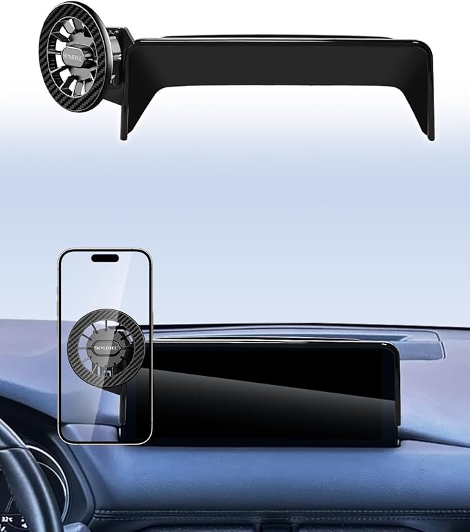 Car Phone Holder for Mazda CX-5 CX5 2021 2022 2023 2024 2025 Accessories 10.25-Inch Screen Fixed Clip, Automobile Cradles Magnetic Phone Mount Compatible with MagSafe, Strong Magnets Cell Phone Base