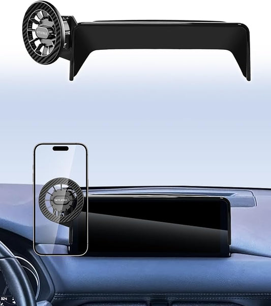 Car Phone Holder for Mazda CX-5 CX5 2021 2022 2023 2024 2025 Accessories 10.25-Inch Screen Fixed Clip, Automobile Cradles Magnetic Phone Mount Compatible with MagSafe, Strong Magnets Cell Phone Base