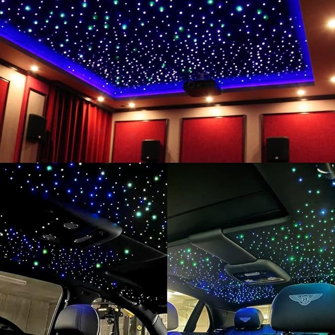 Twinkle Starlight Headliner Light,16W 1000pcs 9.8ft LED Star Ceiling Fiber Optic Light Kit APP/Remote for Car/Home/Party