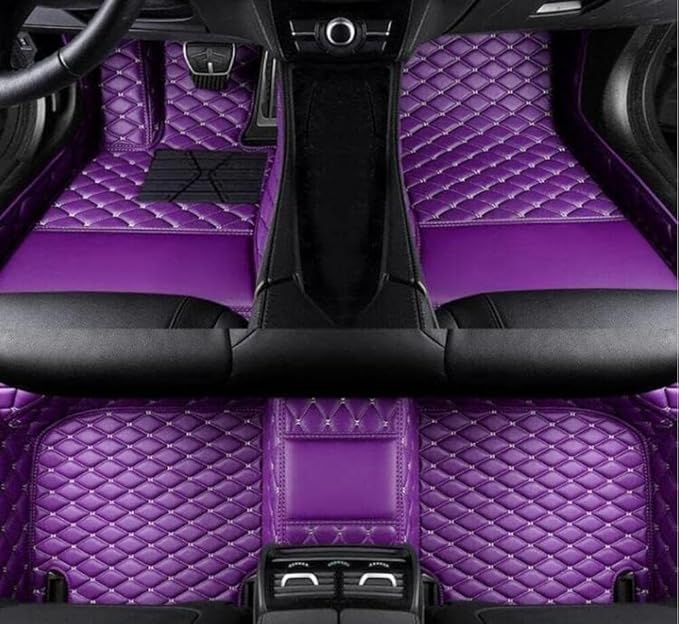 Custome Car Mats Accessories All Weather Floor mats Compatible with Automotive Floor Mats Passenger car mats (Purple)