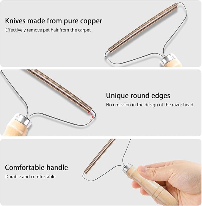 5 Pack Pet Hair Remover, Portable Dog Cat Hair Remover, Lint Remover, Reusable Pet Hair Removal Tool, Lint Shaver Cleaner Pro, Carpet Scraper for Couch Furniture, Blanket, Clothing, Carpet, Rugs