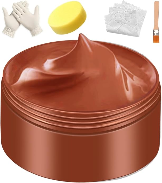 Leather Recoloring Balm, Leather & Vinyl Color Restorer Conditioner – Repairs Faded & Scratched Leather Color