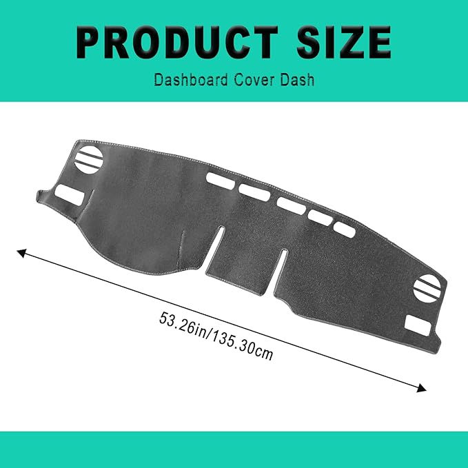 Dash Cover Mat, Center Console Cover Sunshield Protector, Dashboard Cover Compatible with T0y0ta RAV 4 2019 2020 2021 2022 2023 2024 2015 (Gray Trim)