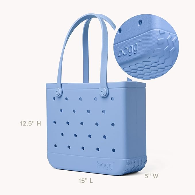BOGG BAG Medium Tote – 15” x 12.5” x 5” – Durable, Washable, Tip-proof – Beach, Pool, Boat, Work, Sports (Carolina on My Mind)