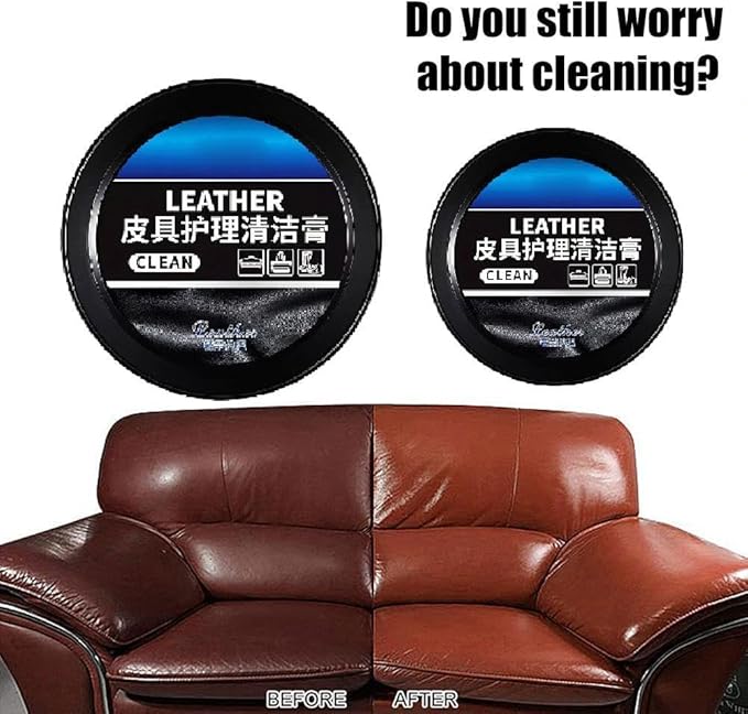 Leader Cleaning and Care Cream & Cleaning Paste for Leather Care,Automotive Interior Leather Cleaning Cream,Car Leather Conditioner Oil Paste,Leather Repair Kit for Car,Furniture,Cleaning Care Balm