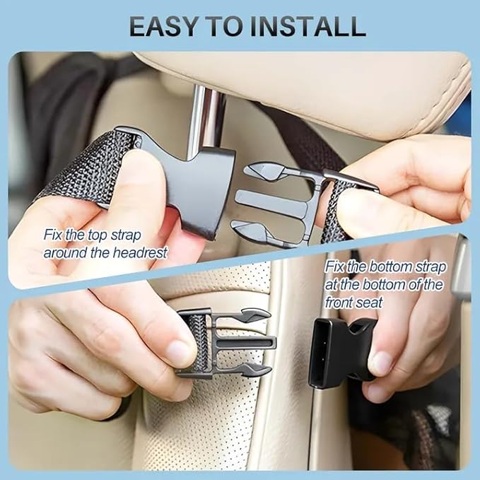 2 PCS Backseat Car Organizer With Clear 10" Tablet Holder And 10 Storage Pockets, Seat Back Protector, Car Organizer Back Seat for Family Road Trip Essentials Travel