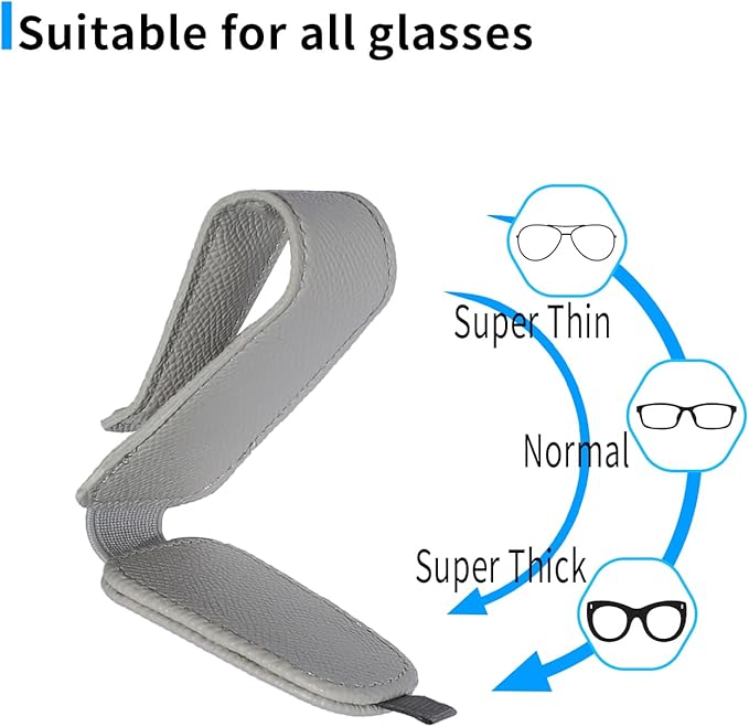 Yuoyar 4 Packs Magnetic Sunglass Holder for Car Visor - Universal Sunglasses Clip for Different Size Eyeglasses - Convenient Interior Car Accessories (4Pcs Grey)