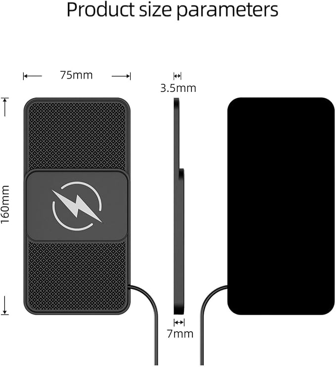 Wireless Car Charger Pad for BMW 5er F10 F11 F18 F90 G30 G31 G38, Phone Cordless Charging Mat Center Console Non-Slip 20W Fast Wireless Type-C/USB,A 30cm Cable Type-C Plug-Normal