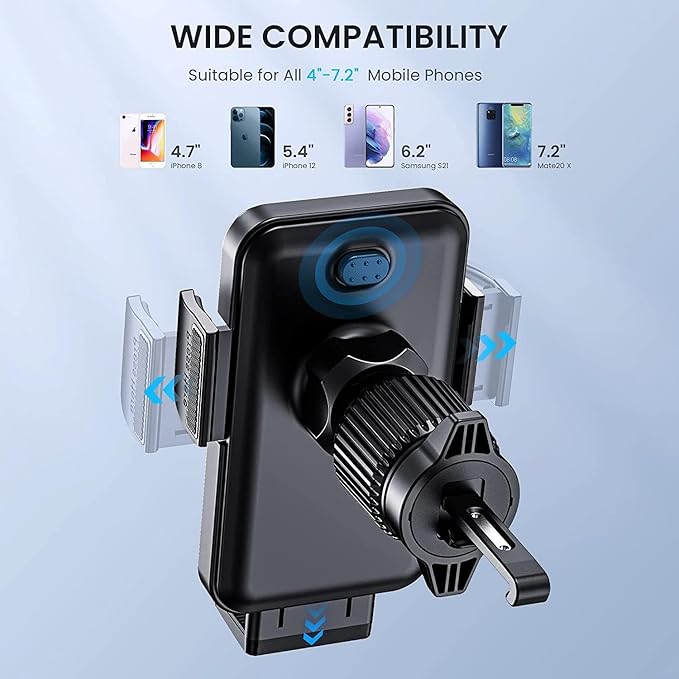 GUWEZ Phone Holder Car Mount for iPhone[Powerful Suction]Phone Mount for Car Dashboard Windshield Air Vent Universal Accessories[Thick Cases Friendly]Automobile Cell Phone Holder Fit iPhone Smartphone