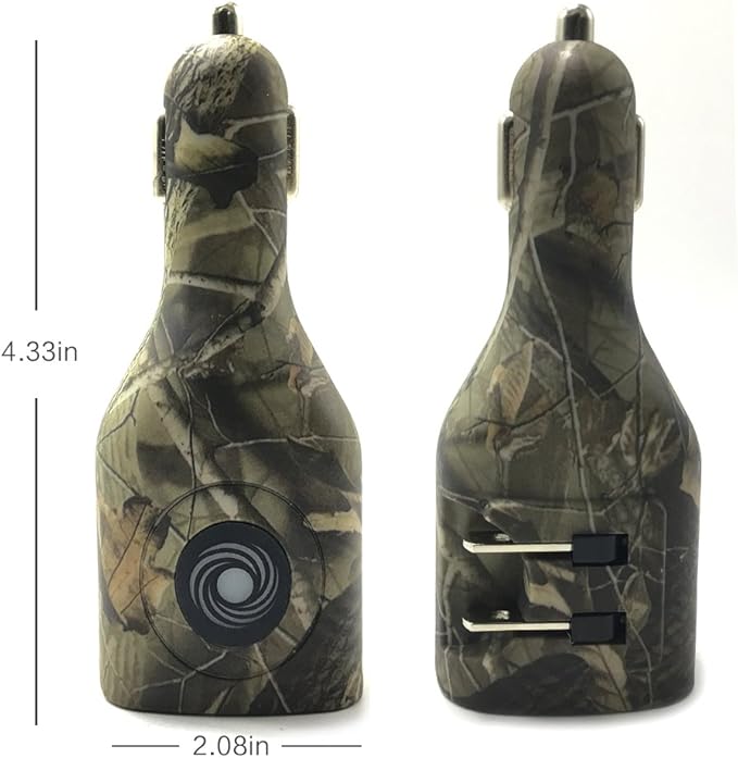 NDLBS Dual USB Car Charger,2-in-1 Car and Home Portable Travel Charger with Foldable Plug for iPhone iPad LG (Camouflage)