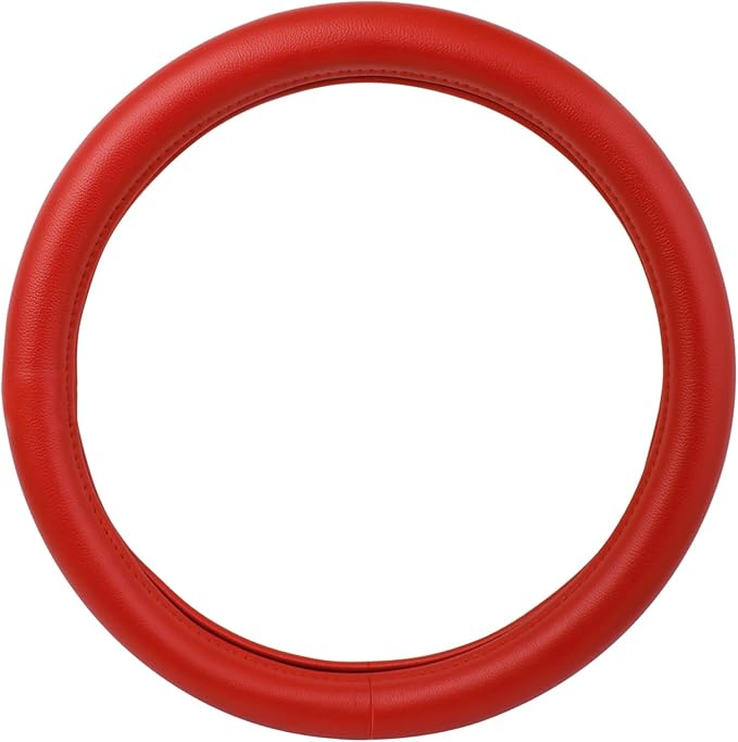 GG Grand General 54073 18 inches Deluxe Steering Wheel Cover Full Red with Red Stitching