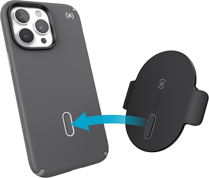 Speck iPhone Car Vent Mount MagSafe Accessory - ClickLock No-Slip Interlock, Ultra Secure Vent Clamp, 360 Adjustable & Lockable Ball Point - Black