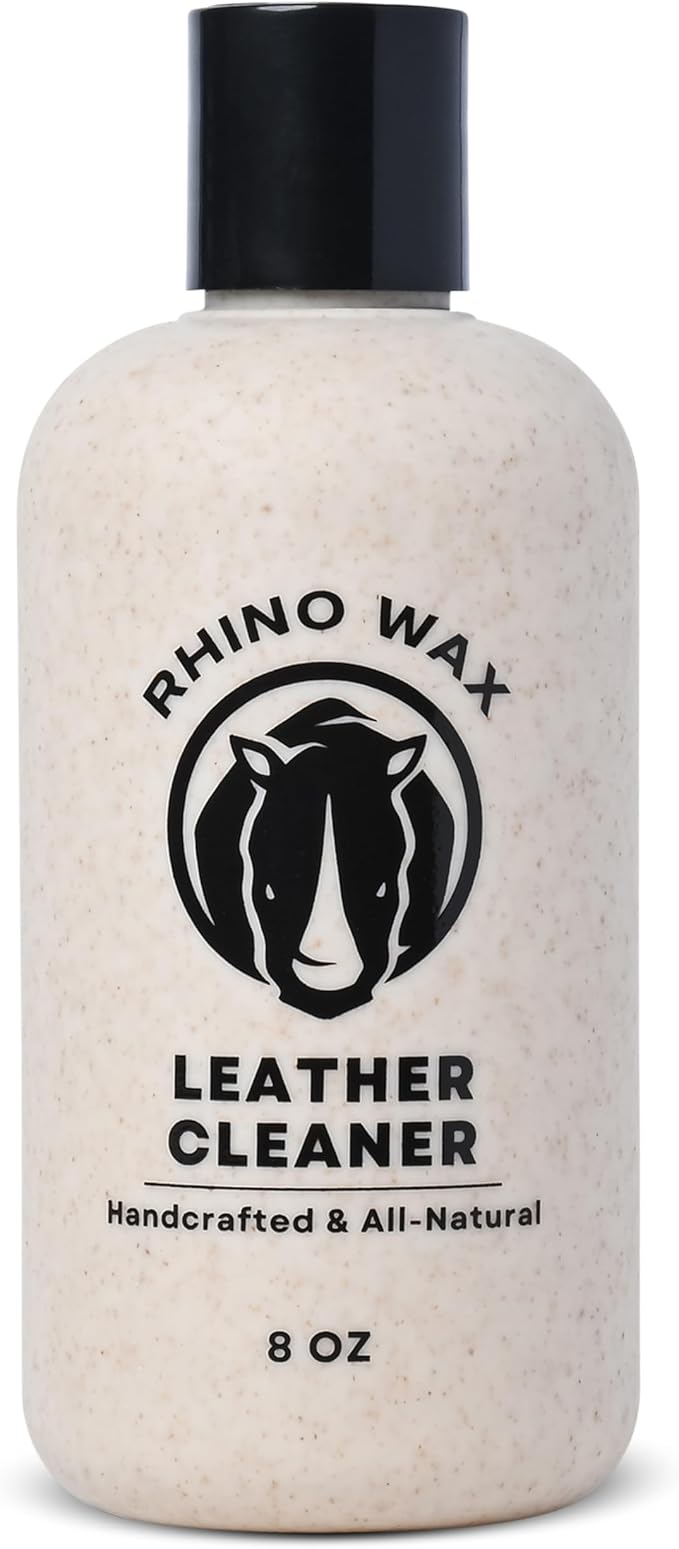 Leather Cleaner (8 oz) - Premium Cleanser for Furniture, Handbags, Shoes, Boot and Car Seat Cleaning - Apply Before Using Oil or Conditioner for Leathers - 100% Natural - Made in the USA