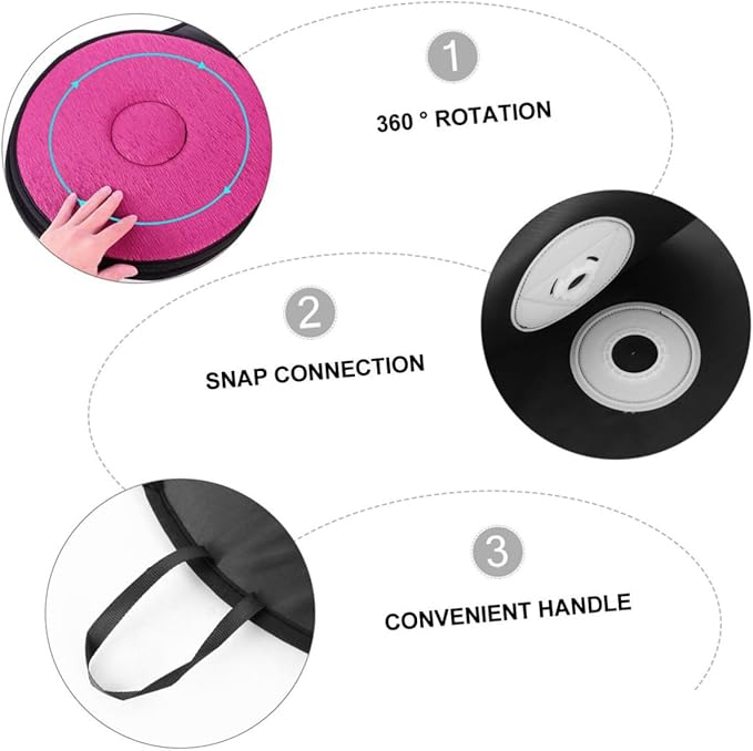Comfortable Car Seat Cushion Rotating Lumbar Support for Driving and Home Use