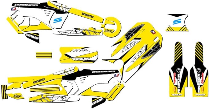 16eDRIVE Fly Racing Yellow Senge Graphics Kit Compatible with Stacyc