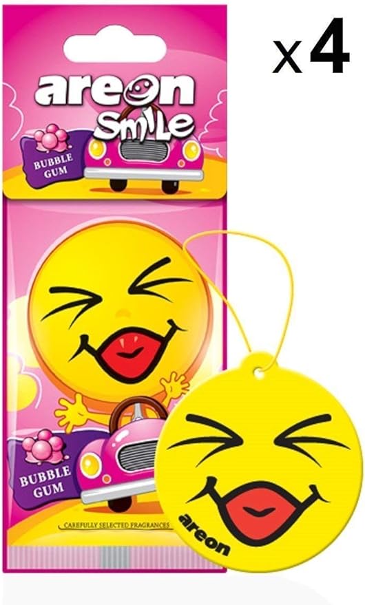 AREON Smile I Design Hanging Car Air Freshener I Assorted Scents (24 Pack)