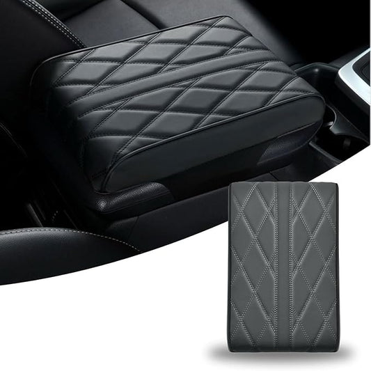 Car Armrest Cushion for Lincoln Nautilus 2018 2019 2020 2021 2022 2023 2024 2025, Car Center Console Cover Armrest Pad Soft Leather Car Interior Accessories,Black