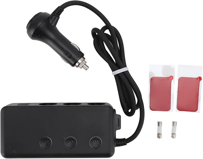 Cigarette Lighter Adapter 3 Socket 3 USB QC3 0 Multifunction Car Cigarette Lighter Splitter Power Adapter Outlet DC 12 24V Protection and Undervoltage ANTI Overload