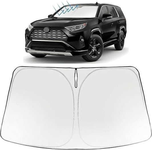 Proadsy Windshield Sun Shade for Yukon 2021-2026 Foldable Front Sunshade Protector Sun Visor Blocks UV Rays Keep Car Cooler Accessories