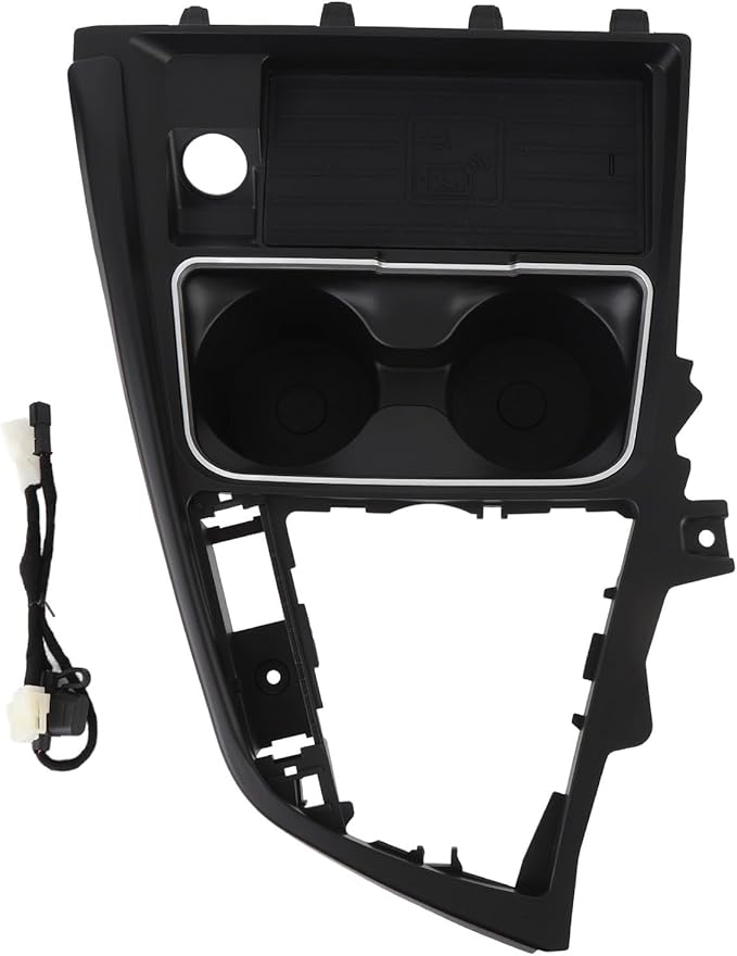 15W Car Wireless Charger Center Console Fast Charge Pad Fit for 3 Series F30 F31 F35 2013 to 2019 Cup Holder Phone Tray Rugged ABS Charging Dock Replacement Interior Accessory