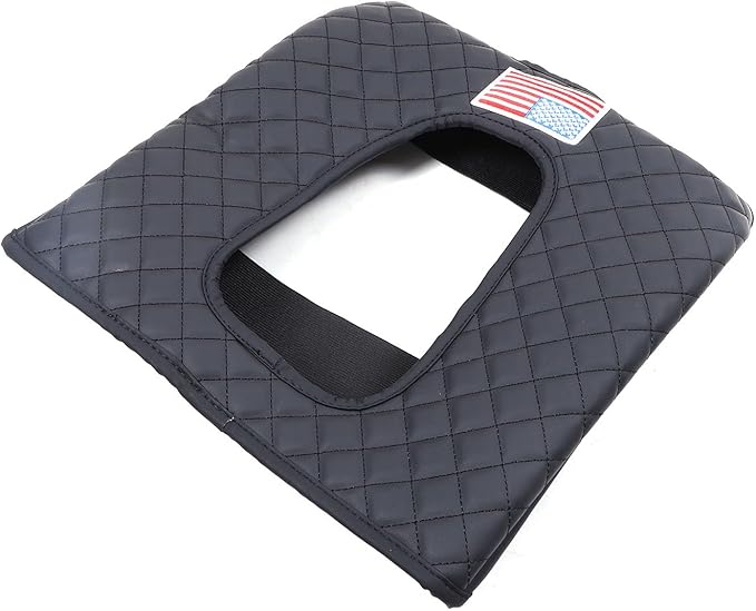 Center Console Armrest Seat Box Cover Compatible with Cadillac Escalade 2015-2020, Center Console Protector Cover Cushion Lid Protector Pad Anti-Scratch Leather Interior Accessories (Flag style)