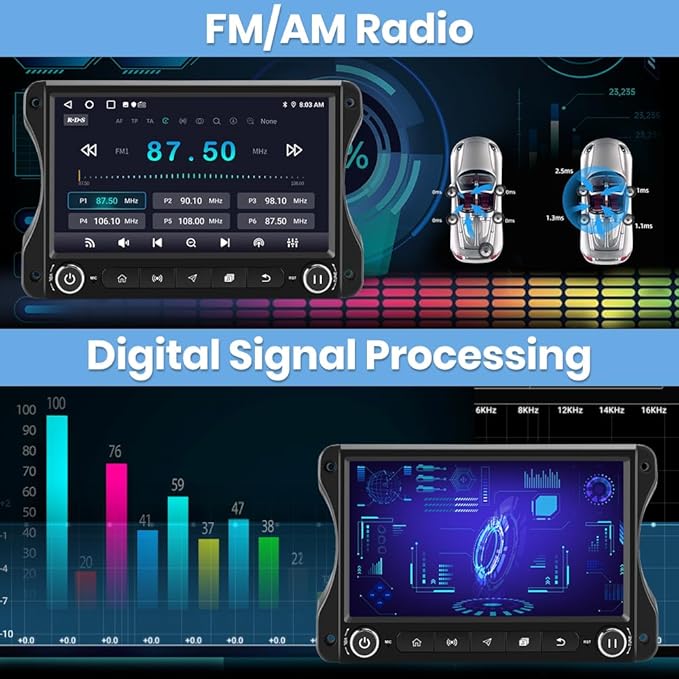 Android 13 Car raido for Jeep Wrangler JL & Gladiator JT 2018-2022, Qualcomm [4GB+64GB] 10 inch Touch Screen Jeep Stereo with Wireless Carplay & Android Auto, GPS/AM/FM/5G WiFi/USB/Bluetooth 5.0/ LTE