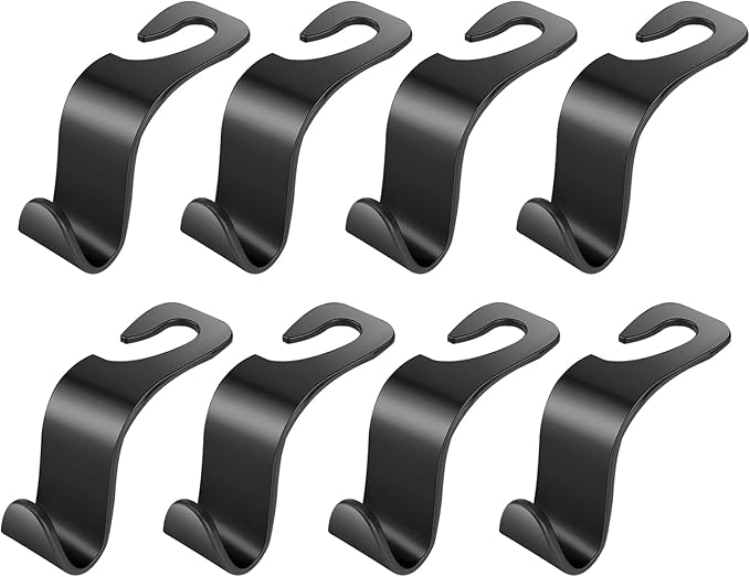 Car Seat Headrest Hook 8Pack Vehicle Bag Hooks Seat Hook Backseat Headrest Hangers Storage for Purses,Grocery Bags,Coats,Car Water Bottle Hook