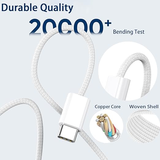 for iPhone 17 Charger Fast Charging,10Foot Long USB C Cable with 20W PD iPhone 17 Pro Max Charger USB C Fast Charging Block for iPhone 17/17 Air/17 Pro/17 Pro Max/16 Plus/16 Pro Max/15/15 Pro Max/iPad