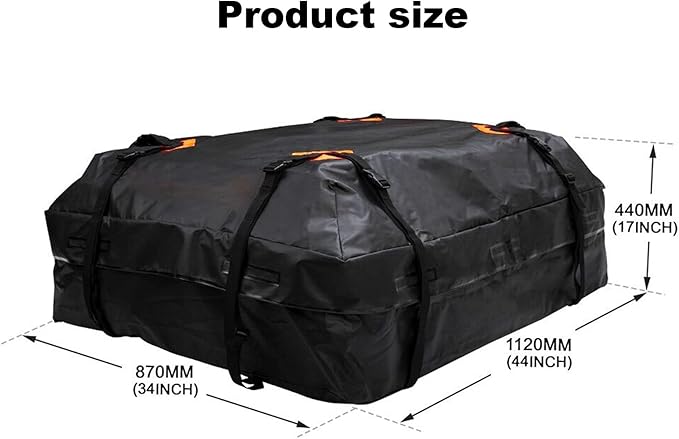 Shkalacar Car Roof Bag Rooftop top Cargo Carrier Bag, Roof Cargo Carrier 425L Universal Luggage Bag Storage Cube Bag for Travel Camping