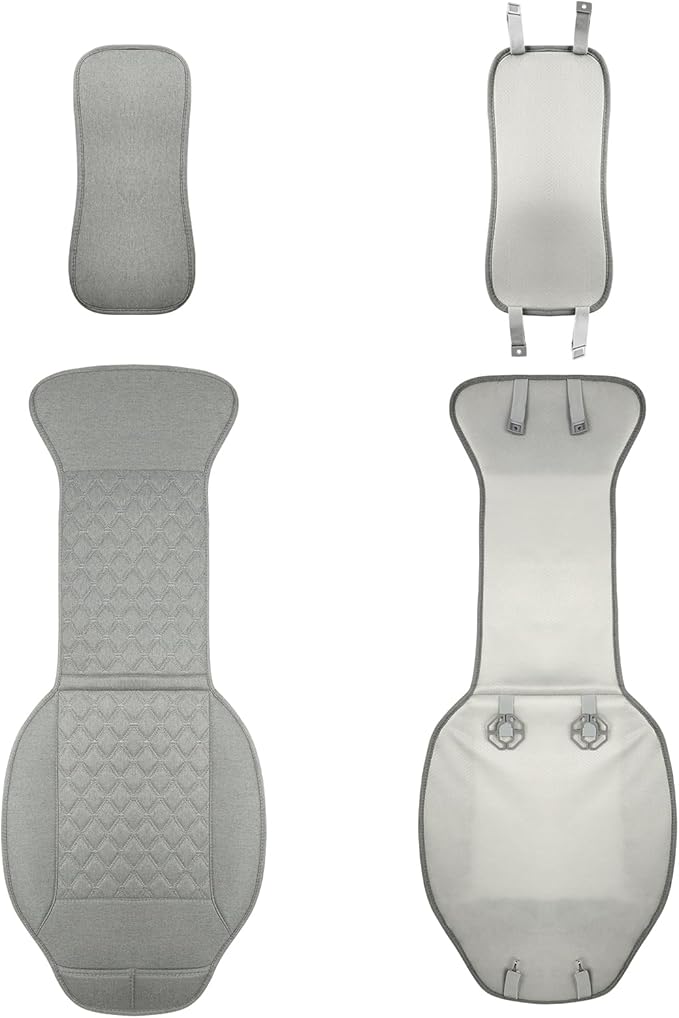 West Llama Linen Car Seat Covers-Breathable & Soft-Front Car Seat Protector Universal Fit 90% Cars,SUVs,Trucks,Diamond Pattern- 1Piece,Gray