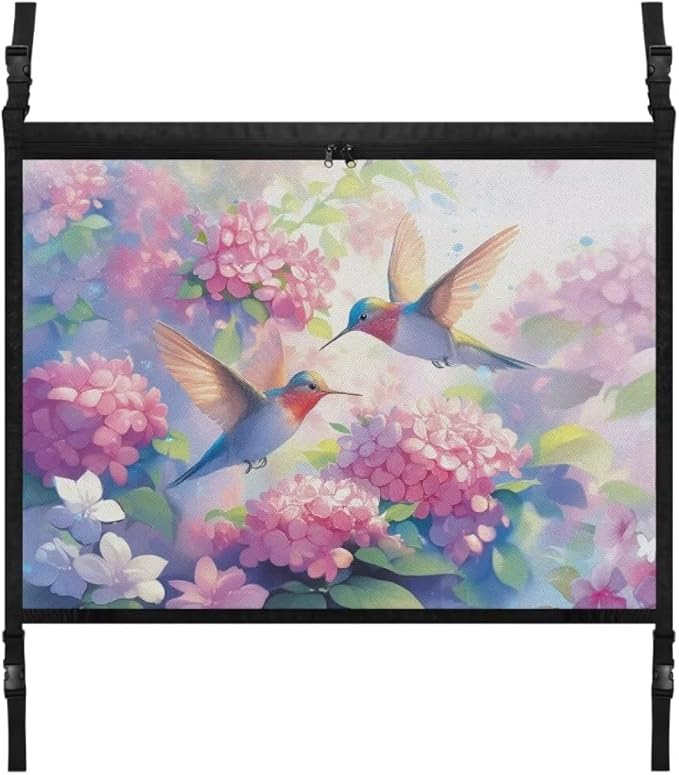Hummingbird Hydrangea Car Roof Storage Bag Car Storage Bag Organizer Premium Car Seat Organizer Can Hold Mobile Phone, Wallet, Glasses