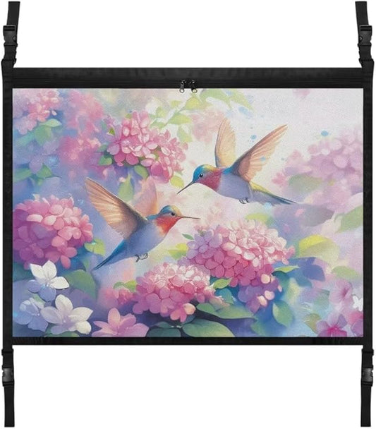 Hummingbird Hydrangea Car Roof Storage Bag Car Storage Bag Organizer Premium Car Seat Organizer Can Hold Mobile Phone, Wallet, Glasses