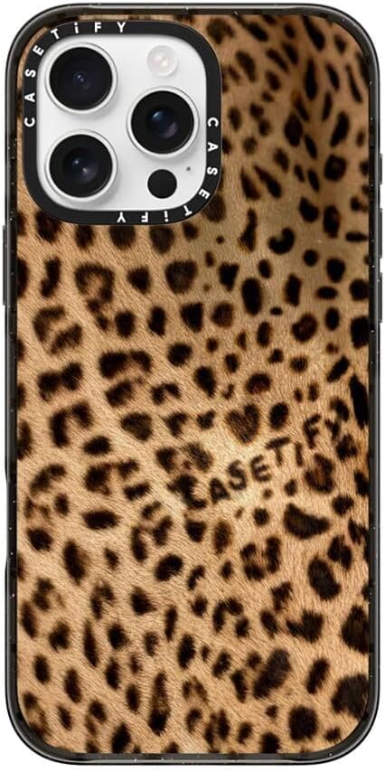 CASETiFY Impact iPhone 16 Pro Max Case [Slim/Compatible with Magsafe / 8.2 ft. 4X Military Grade Drop Protection] - Jaguar - Clear Black