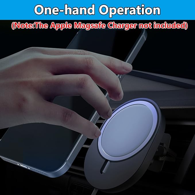 KALAPOP Car Vent Holder for Apple MagSafe Charger Compatible with iPhone 14/14 Plus/14 Pro/14 Pro Max and iPhone 13/12 Series(Charger not Included)