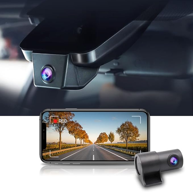 Fitcamx Front 2K+Rear 1080P Dash Cam Adapts for Lexus NX 2022-2026 & NX Hybrid 350 250 350h 450h, OEM Look, 2 Channel HD Video, WiFi & APP, Loop Recording, Collision Sensor, Easy to Use, 64GB Card